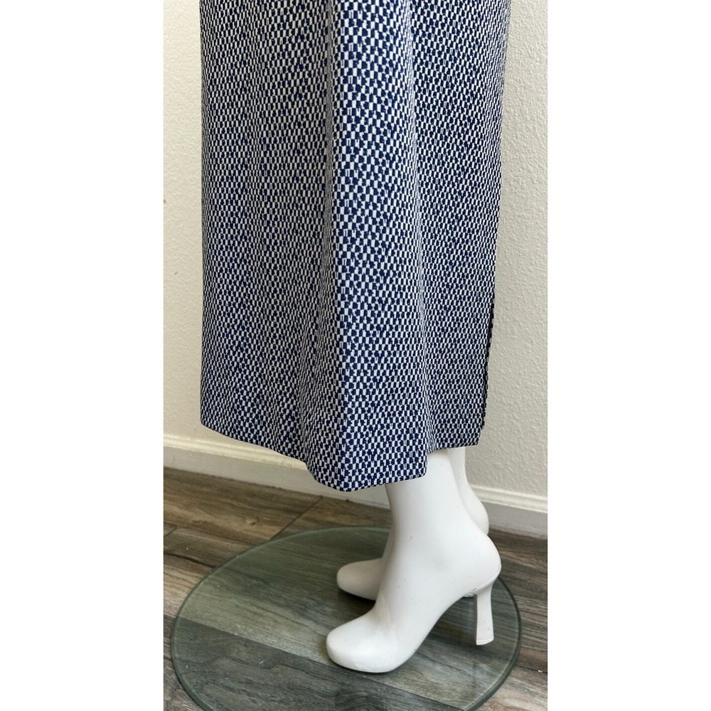 Vintage 70s Maxi Hostess Dress Collar Long Sleeve Talon Zip Blue Size Small - Picture 6 of 8